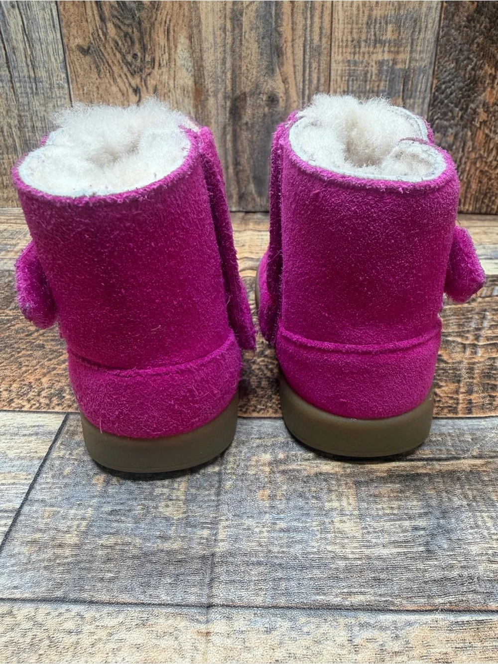 UGG Infant Keelan II Suede Boots in Vibrant Pink US Size 2/3 10960891
